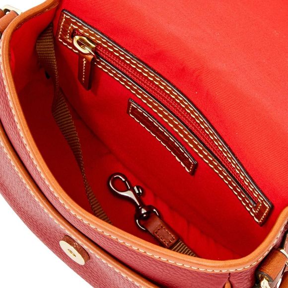 Dooney & Bourke Pebble Grain Hallie Shoulder Bag - Wine - Picture 3 of 4